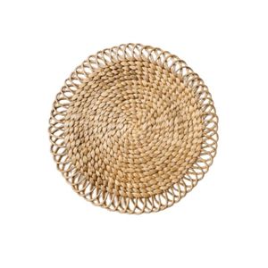 Napperon rond jacinthe d'eau naturelle de haute qualité vaisselle pour restaurant Boho handwicker fabriqué au Vietnam en gros - Product Image 1