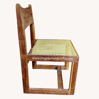 Chaise de café moderne nordique en bois massif Jute tissé en osier chaise de salle à manger canne meubles de maison scandinave en bois rotin bois exportateur