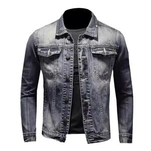 2025 Autumn Trendy Korean Style <b>Men's</b> Slim Fit Jacket Casual Vintage Denim Jacket Printing Thin Thickness OEM Service Available - Product Image 5