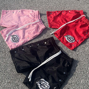 High Quality Custom Logo <b>Polyester</b> Spandex Gym Sports Nylon Windbreak <b>Shorts</b> Side Buttons Nylon <b>Polyester</b> <b>Shorts</b> - Product Image 4