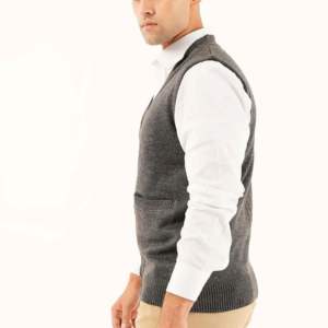 <b>Women's</b> Basic V-Neck <b>Sleeveless</b> <b>Cardigan</b> Sweater Polyester/Cotton Winter Casual Style Two Front Pockets Front Knitted Embroidery - Product Image 3