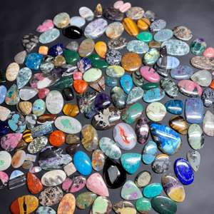 Lot de gros de pierres précieuses naturelles de qualité supérieure en forme de mélange de pierres précieuses Cabochon pour la fabrication de bijoux - Product Image 5