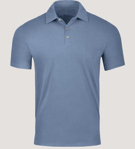 Camisetas de hombre Polo manga corta antiarrugas 100% algodón Casual tejido camiseta OEM polos, Polo camiseta - Product Image 1