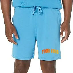 Pantalones cortos deportivos de lana para hombre con logotipo personalizado al por mayor 2025 algodón 100% GSM transpirable estilo informal diseño impreso 280 - Product Image 3