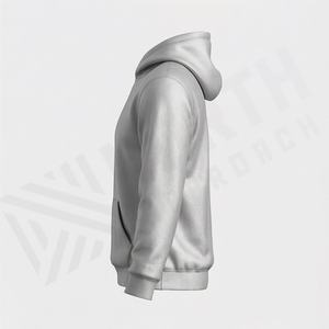 Sweat à capuche unisexe 100 % coton pour l'hiver, décoré de strass, uni, zippé, motif uni, couleur personnalisée, manteau à capuche sur mesure - Product Image 3