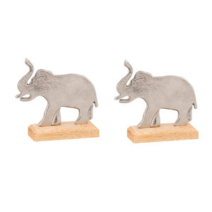 Sculpture d'art moderne en métal en forme de cerf finition argentée écologique pour la décoration de table et de bureau de villa intérieure à la maison - Product Image 2