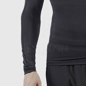 Camisa de compresión para hombre con manga larga Logotipo personalizable Ropa de gimnasio transpirable-Venta al por mayor - Product Image 6