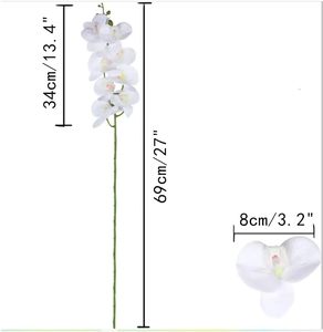 THAOF-111 ขายส่งและขายปลีกประดิษฐ์ Phalaenopsis ดอกไม้สีขาวประดิษฐ์กล้วยไม้ดอกไม้ต้นกําเนิดสําหรับตกแต่งบ้าน - Product Image 3