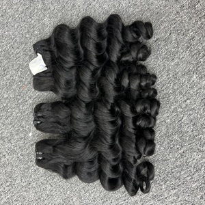 Vente en gros d'extensions de cheveux humains vierges 100% blond droit cuticule alignée faisceaux de cheveux doublement étirés - Product Image 5
