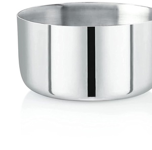Bol de présentation alimentaire élégant en acier inoxydable fabriqué à la main en Inde, écologique, pour restaurant et usage domestique, personnalisable, approvisionnement en vrac - Product Image 4