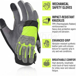 Gants de travail de réparation fabriqués en usine, gants mécaniques avec paume antidérapante pour l'entretien automobile, la réparation en garage, le travail avec des machines et l'utilisation en atelier. - Product Image 5