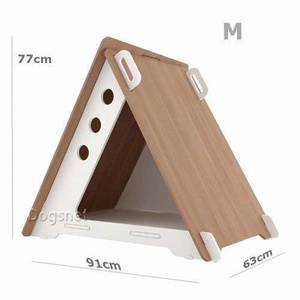 Vietnam Factory's Eco-friendly Luxury Cat <b>Kennel</b> Solid <b>Wood</b> Pet House with Animal Pattern for Living Room Use Best Price - Product Image 2