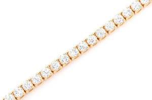 Round Cut Prong Set Tennis Bracelet Made in 14k White Gold CVD HPHT Lab Grown Diamond <b>Jewelry</b> Hot Sale Wholesale <b>Jewelry</b> - Product Image 4