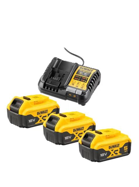 18V 5.0Ah XR DCB107 Liquid Battery Pack Charger 2Pc Cordless Drill Impact Driver 1000 Cycles LiNiMnCoO2 Cathode 10 Cells