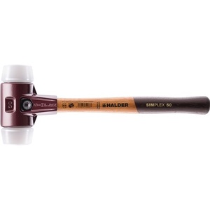 Marteau à tête souple SIMPLEX pour bois de dureté moyenne, longueur 405 mm, diamètre de la tête 60 mm, superplastique blanc, pour travaux de percussion - Product Image 1