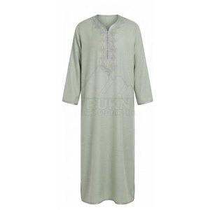 Premium <b>Moroccan</b> Jubba for Men Casual Elegant Traditional Muslim Clothing Cotton Lightweight Breathable Spring Comfortable Fit - Product Image 5
