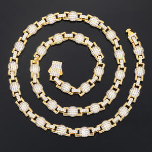 VVS Chaîne à maillons cubains en diamant Moissanite Collier de luxe Bling Collier à chaîne cubaine Moissanite pour hommes Prix d'usine - Product Image 3