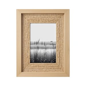 Mejor Venta de tamaño personalizado 4x6 patrón de tejido de ratán de madera marco de fotos de mesa 9,5 \ "X 7,5 \" accesorio de decoración del hogar - Product Image 2