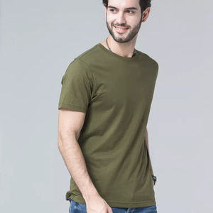 Camiseta de 100% algodón para hombre, camiseta informal con logotipo personalizado de alta calidad, ropa en blanco teñida lisa - Product Image 6