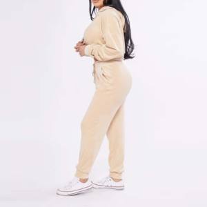 Pantalon de survêtement à capuche élastique pour dames, ensemble de jogging, pantalon cargo, survêtement unisexe, ensemble 2 pièces - Product Image 3