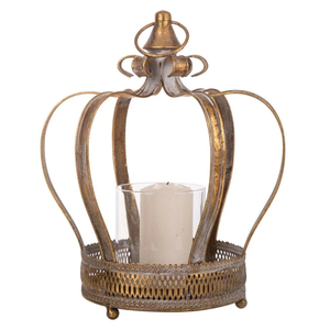 Corona Decorativa Hecha a Mano de Metal Inspirada en el Hierro, Ideal para Decoración de Mesa Navideña en Casa, Festividades, Estilo Rústico - Product Image 3