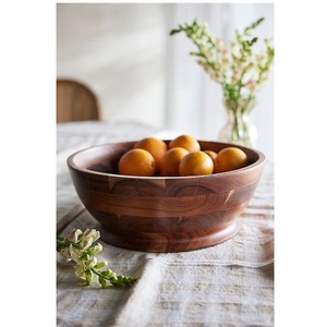 Vajilla de madera Natural en forma de corazón, cuenco de arroz creativo de cocina, cuencos grandes de madera de Acacia y Mango para sopa de ensalada sólida - Product Image 3