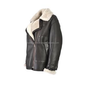 2026 OEM Latest Design Custom Made Original Black <b>Sheepskin</b> Leather <b>Jacket</b> For Men's High Quality Low Moq Winter Fashion <b>Jackets</b> - Product Image 3