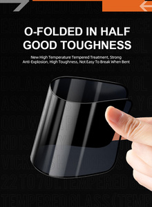 Protector de Pantalla de Vidrio Templado 360 HD con Pegamento Completo, Plegable en <span class=keywords><strong>O</strong></span>, Irrompible, Dureza 9H, 2.5D, 0.33mm para 17 16 15 14 13 <span class=keywords><strong>12</strong></span> <span class=keywords><strong>11</strong></span> <span class=keywords><strong>Pro</strong></span> <span class=keywords><strong>Max</strong></span> - Product Image 4