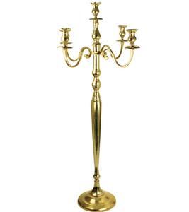 Candelabros Altos de Aluminio Dorado Hechos a Mano para Decoración de Bodas, Centro de Mesa Navideño, Portavelas - Product Image 6