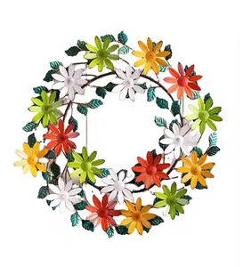New Handmade <b>Christmas</b> Wreath Festive <b>Garland</b> <b>Christmas</b> Tree Decoration Wedding Metal Wreath Hanger for Hotel Home Usage - Product Image 6
