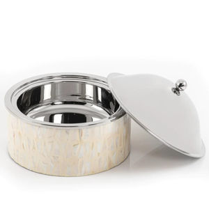 Fabriqué en acier inoxydable avec Mother Of Peal Hot Pot Chauffe-plats Plat de service Mariage et Hôtel Ware Buffet Fournitures Hot Pot - Product Image 3