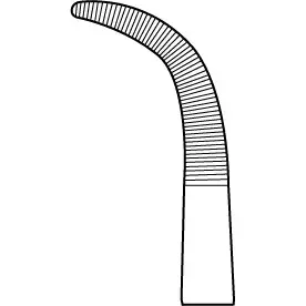 Pinces chirurgicales Mixter Baby Forceps 5'' courbées, partiellement dentelées, en acier - Product Image 2
