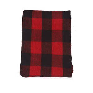 Couverture en laine militaire rouge et noir à carreaux de buffle de qualité supérieure - Product Image 2
