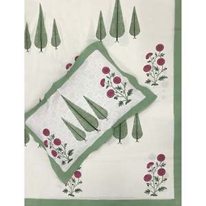 Juego de Sábanas King Size Ecológicas, Estampadas a Mano, 100% Algodón, con Funda de Almohada, 3 Piezas, con Edredones para Uso Doméstico - Product Image 1