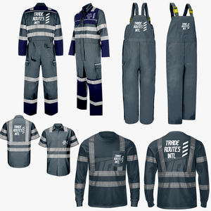 Conjunto general de seguridad resistente a la intemperie, babero de poliéster, camisa abotonada, cuello redondo para mercados B2B, características personalizadas para pedidos a granel - Product Image 1