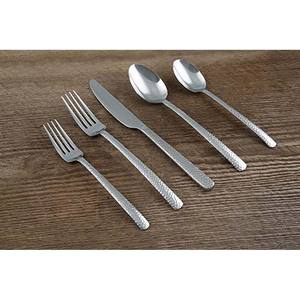 Nuevo juego de cubiertos de acero inoxidable con mango plano en forma de U de diseñador completo para mesa con cuatro piezas - Product Image 6