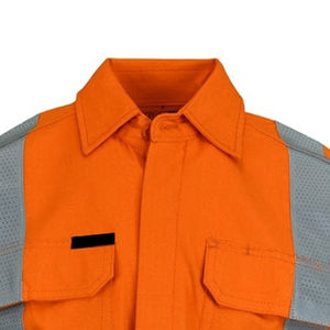 Chemise à boutons haute visibilité confortable en satin pour hommes, tenue de travail de sécurité teinte unie à un prix raisonnable - Product Image 3