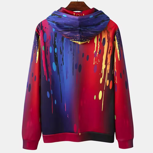 Sweat-shirts à capuche unisexes surdimensionnés THT WEARS de haute qualité, tendance, avec strass personnalisés, streetwear pour l'hiver, coupe classique, 100% coton - Product Image 6