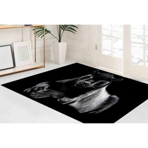 Alfombra Jaguar Negra: Alfombra Antideslizante con Estampado Animal, Alfombra Suave con Pelo Corto - Product Image 5