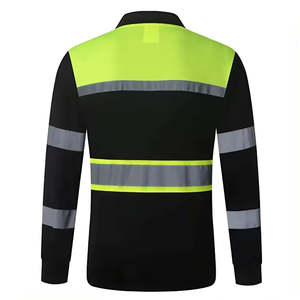 Camiseta de Seguridad de Alta Visibilidad Amarillo Neón, Ropa de Trabajo Reflectante de Manga Corta que Absorbe la Humedad - Product Image 2