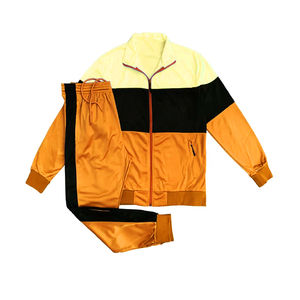 Hot New Customized Casual Training Zipper Coupe-Vent Ensemble OEM Survêtement en nylon Pantalon de survêtement à séchage rapide Veste coupe-vent Couleurs fendues - Product Image 1