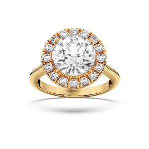 Anillo de compromiso de diamante de corte redondo cultivado en laboratorio de 4,70 quilates de quilates/VS (Centro 4.00CT) hecho en plata para ella - Product Image 4