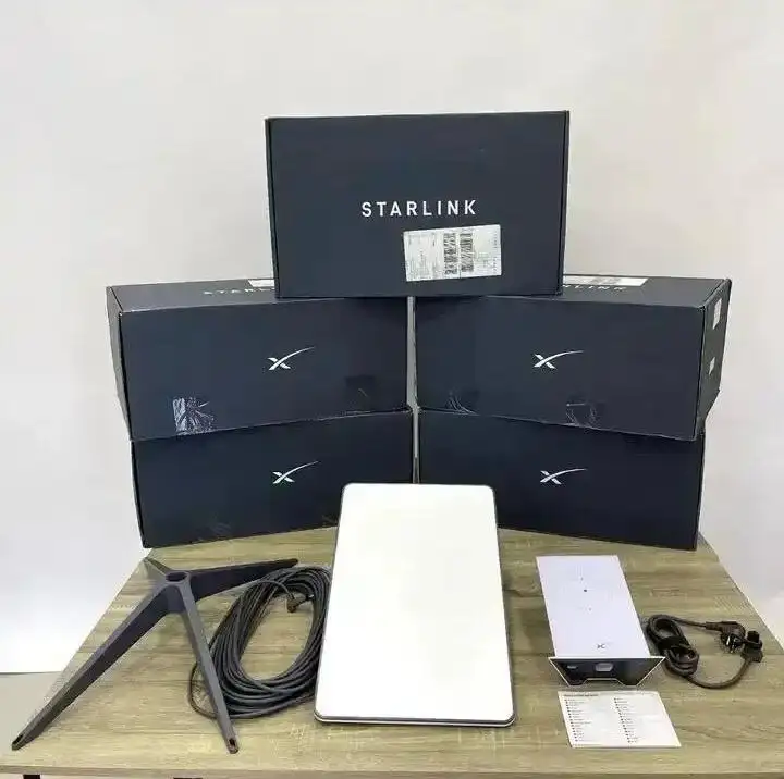BUY 10 GET 2 NEW FAST SELLING Starlink Satellite Internet Kit V2 Rectangular Dish With Router And PIPE ADAPTER