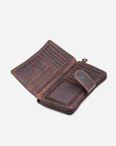 Portefeuille en cuir repoussé à la main Porte-monnaie avec fente pour carte d'identité Portefeuille long en cuir véritable de qualité supérieure avec fermeture éclair - Product Image 6