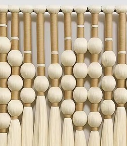 Tapiz de macramé extra ancho con borlas largas, decoración bohemia para colgar en la pared, alternativa a las cortinas para dividir ambientes. - Product Image 4