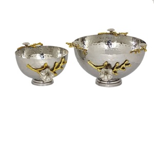 Vajilla decorativa para servir frutas, cuenco de Metal con acabado antiguo, cuenco para servir sopa, fideos, servidor - Product Image 6