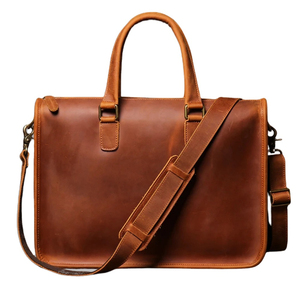 Étui de protection pour ordinateur portable de luxe en cuir véritable de qualité supérieure, personnalisé par un designer, portable, 15,6 pouces, pour hommes, sacs pour ordinateur portable de bureau - Product Image 1