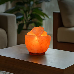 Lampe de sel de l'Himalaya, couleur naturelle, logo personnalisé, sculptée à la main, décoration unique, artisanat naturel personnalisé, véritable - Product Image 5