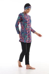 Vente en gros, nouvelle arrivée, ensemble 2 pièces modeste pour femmes, burkinis islamiques avec cristaux sur le devant, vêtements d'été de haute qualité, burkini de bain - Product Image 4