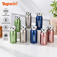 Botol Air Mini Vakum Isolasi Stainless Steel 304, Termos Saku Portabel, Dinding Ganda, untuk Minuman Panas dan Dingin
